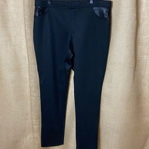 DKNY Jean | Pants w/Faux Leather